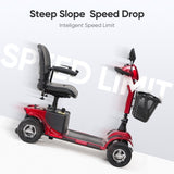 ZUN 4 Wheel Mobility Scooters, Upgrade Electric Power Mobile Scooter for Seniors Adult with Lights 92516024