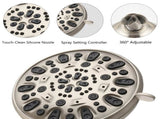 Drill-Free Stainless Steel Slide Bar Combo Rain Showerhead 7-Setting Hand, Dual Shower Head Spa W121947477