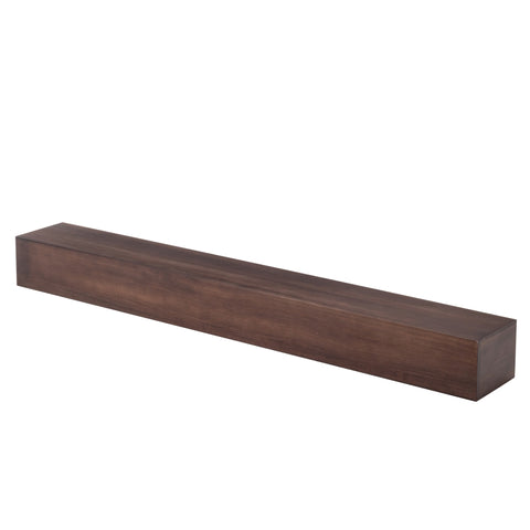 ZUN 72" Fireplace Mantel, made of Solid Pine, Wall-Mounted Floating Shelf,Brown 54139381