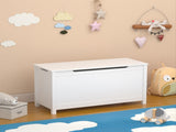 Kids Wooden Toy Box Storage with Safety Hinged Lid for Ages 2 43537735