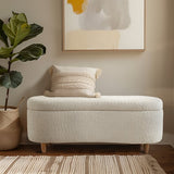 Boucle Flip Top Storage Bench B035P262675