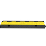 VEVOR Cable Protector Ramp, 5 Packs 2 Channels Speed Bump Hump, Rubber Modular Speed Bump Rated T3342P360021