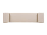 Kathy Roll Arm Entryway Accent Bench, Sky Neutral Beige Polyester B2719P238171