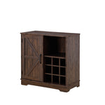 ZUN Wine Bar Cabinet for Liquor and Glasses, Farmhouse Coffee Bar, Cabinet with Wine Rack Barn Door W1758P210361