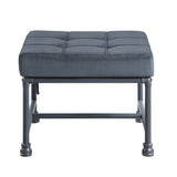 Brantley Gray Velvet & Sandy Gray Finish Ottoman B2726P287570