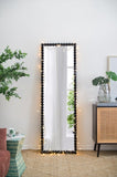 ZUN 23" x 72" Full Length Mirror with Metal Beaded Frame, Rectangular Oversized Mirror for Living Room W2078135197