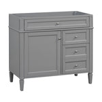 ZUN 36'' Bathroom Vanity without Top Sink, Modern Bathroom Storage Cabinet with 2 Drawers and a Tip-out N710P186084E