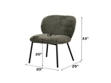 Cassian Green Linen Side Chair B2726P617765