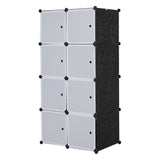 ZUN 8 Cube Organizer Stackable Plastic Cube Storage Shelves Design Multifunctional Modular Closet 40658987