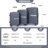 Hardshell Suitcase Double Spinner Wheels PP Luggage Sets Lightweight Durable Suitcase with TSA W284112582