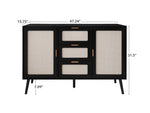 ZUN 2 Door 3 Drawer Cabinet, Accent Storage Cabinet, Suitable for Living Room, Bedroom, Dining Room, W688137475