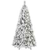 Artificial 4ft Flock Christmas Tree with 350PVC/Hard Needle Mixed Branch Tips,Hinged Premium & 50472990
