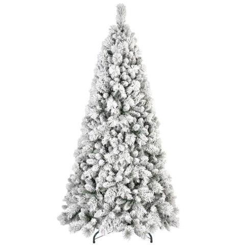 Artificial 4ft Flock Christmas Tree with 350PVC/Hard Needle Mixed Branch Tips,Hinged Premium & 50472990