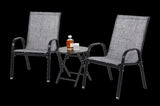 3 Piece Patio set, Outdoor Camping Chairs with Breathable Textilene Fabric, folding with steel W640P270188