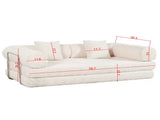 cream color sofa for living room apartment bedroom and compact room, Upholstered sectional Couch W2603P376361