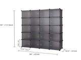 20 Cube Organizer Stackable Plastic Cube Storage Shelves Design Multifunctional Modular Closet 89154546