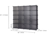 20 Cube Organizer Stackable Plastic Cube Storage Shelves Design Multifunctional Modular Closet 89154546