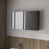 McNary Medicine Cabinet With Included Mirrors And 2 Doors, Black B128P237179