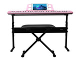 GEP-110 61 Key Lighting Keyboard with Piano Stand, Piano Bench, Built In 20998654