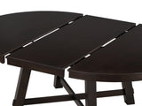 Farmhouse Round Extendable Dining Table with 16" Leaf Wood Kitchen Table 39854216