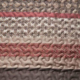 5 Piece Jacquard Quilt Set with Throw Pillows Red Full/Queen B03597544