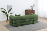 Convertible Sleeper Sofa Bed with Cylindrical Pillow - Corduroy Folding Mattress Couch with W3199P322614