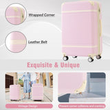 Hardshell Luggage Sets 4 Pieces 20"24"28" Luggages and Cosmetic Case Spinner Suitcase with TSA N732P170218U