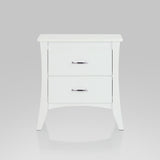 White 2-Drawer Nightstand B062P186507