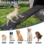 ZUN Dog Ramp for Car, 71" Long & 20" Wide Folding Portable Pet Stair Ramp with Non-Slip Rug Surface, W2277P231463