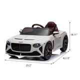 ZUN 12V Battery Powered Ride On Car for Kids, Licensed Bentley Bacalar, Remote Control Toy Vehicle with W2181P143789