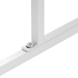 48*28*58cm C Type Single Layer MDF Iron Rectangle White Triamine Side Table White Spray 64750440