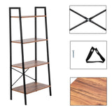 Simple And Beautiful Four Story Steel Wood Bookshelf 20516575