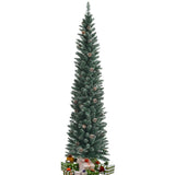 7FT Green Artificial Christmas Tree - 351 Lush Tips, 41 Realistic Pine Cones, Foldable Metal Stand 83960671