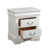 1pc Traditional Classic White Finish 2-Drawers Nightstand Wooden Bedroom Furniture B2741P322601