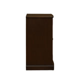 Shoe Cabinet with 5 Shelves and Louvered Doors, Espresso B016P356053