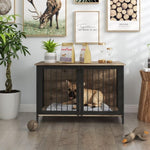 ZUN Wooden Dog Crate Large/Medium Dog, Dog Kennel Large Breed, Indoor Dog Cage W331P225795