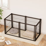 ZUN Dog Crate 47.2" Dog Kennel for Small Medium Dogs, Puppy Dog Playpen with Top, Pet Cage, Indoor, W1162P245311