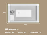 48x40" Gold Eco-Friendly Silver Mirror Dual LED Light Strips Front and Back LightingUnable ship on 72584537