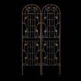 2 Pack Metal Garden Trellis 86.7" x 19.7" Rustproof Trellis for Climbing Plants Outdoor Flower W1586P244400