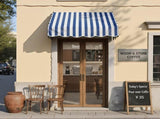 4' Window Door Awning Sun Shade Canopy Outdoor Patio Cover, Blue & White Stripes 23642266