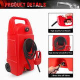 ZUN 15 Gallon Gas Caddy With Wheels, Fuel Transfer Tank Gasoline Diesel Can,Fuel Storage Tank For 53521178