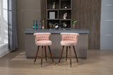 ZUN COOLMORE Swivel Bar Stools with Backrest Footrest ,with a fixed height of 360 degrees W153968287