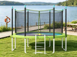 14FT Green Trampoline Spring Pad No Pole Holes, Reinforced Waterproof Tear Resistant Edges, All 97733723
