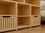 Bamboo 8 Cube Book Shelf,Kids Bookshelf with 2 Drawers ,Modern Open Storage Organizer,Display W2207P504620