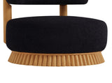 Modern 27.5" W Farmhouse Armless Chair, Wooden Base Featuring Thatched Roof Rod Design, Cozy 10142743