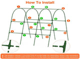 U-Shaped Garden Arch Trellis for Climbing Plants, 49.6x47.2in Adjustable Width , 18489256