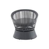 26.7" Modern Gray Wicker Lounge Chair with Rattan and Iron Frame, Featuring a Stylish Round Design, N767P237032B