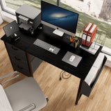 47.3"office desk with power outlet,3 drawers,Large Side Pocket, Desk Easy to Assemble,Frame W2887P239987
