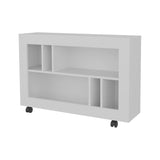 White Console Table in Melamine with Open Storage B062P290247