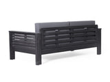 Acacia Wood Outdoor Loveseat and Coffee Table Set with Cushions, Dark Gray 70844.00DGRY
